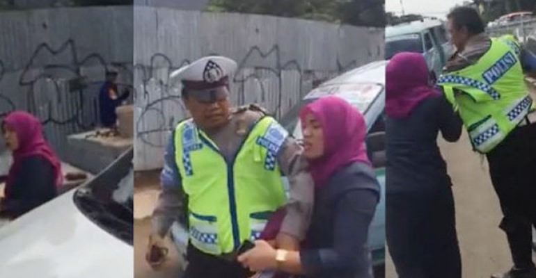 Dora Natalia Cakar Polisi Lalin