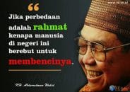 Indonesia, Belajarlah Toleransi dari Manado 42 kata gus dur soal perbedaan