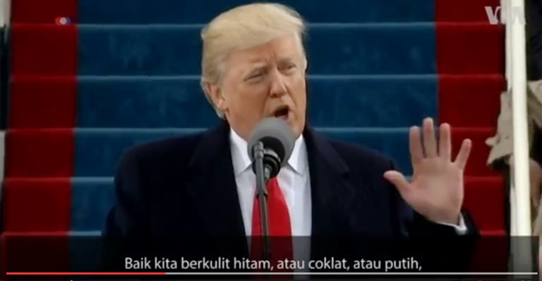 Pidato Perdana Presiden Donald Trump