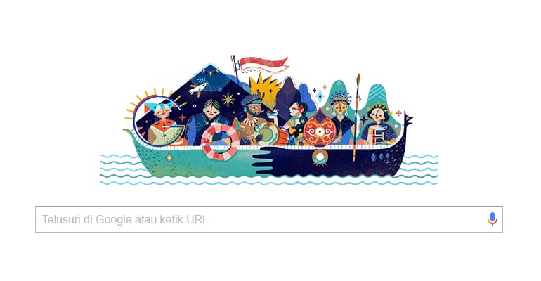 Google Doodle HUT Indonesia ke-72